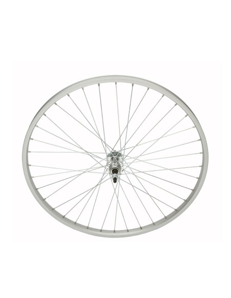 24 x 1 3/8 Alloy Free Wheel 36 Spoke 14g UCP 3/8 Axle Single Wall Silver.